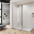 Bočný panel k walk-in sprche 8 mm chróm – kompletný set v kúpeľni