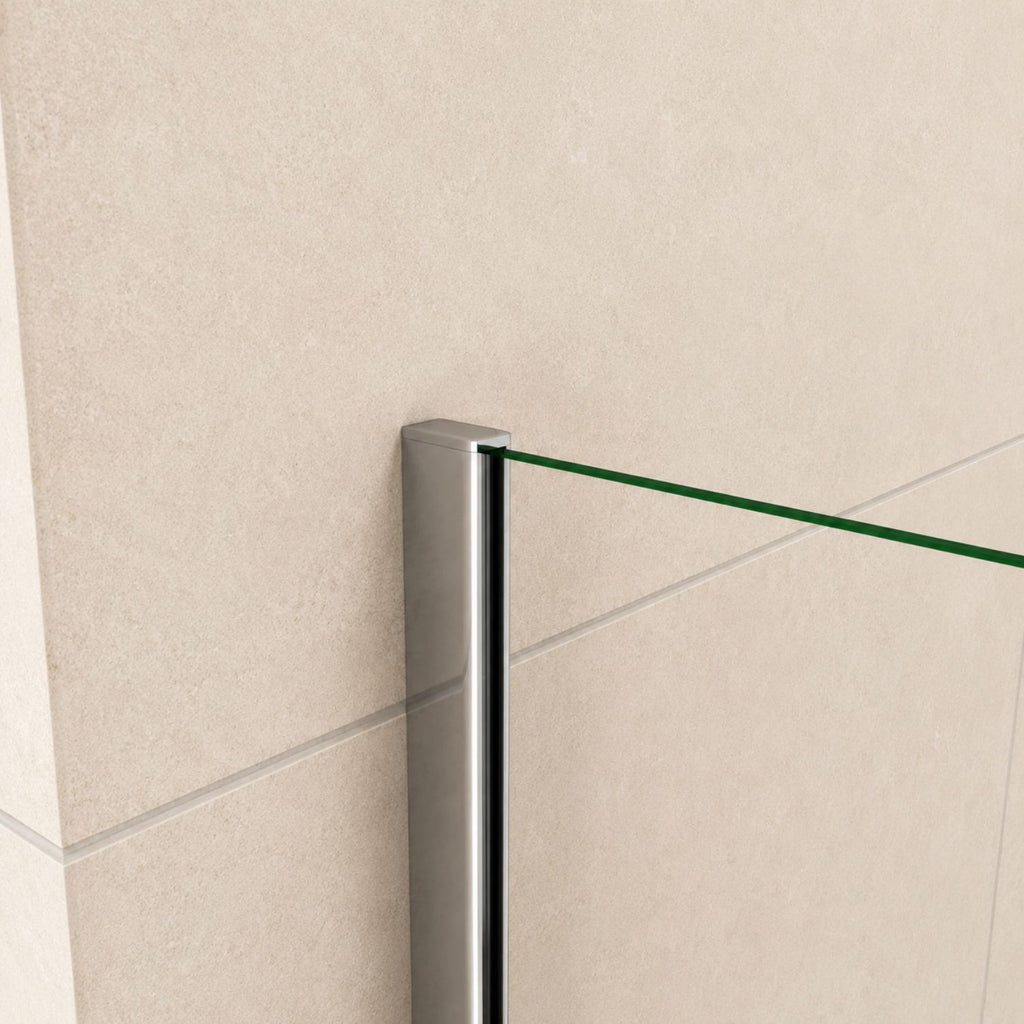 Detail chrómového profilu vaňovej zásteny NAKU ARC Slim