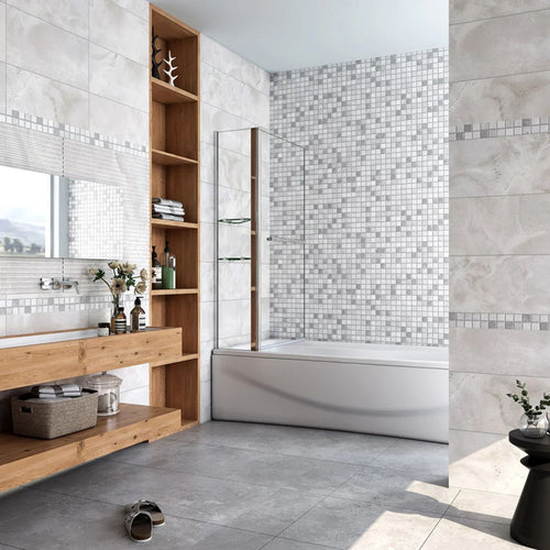 2-dielna otočná vaňová zástena zatvorená poloha