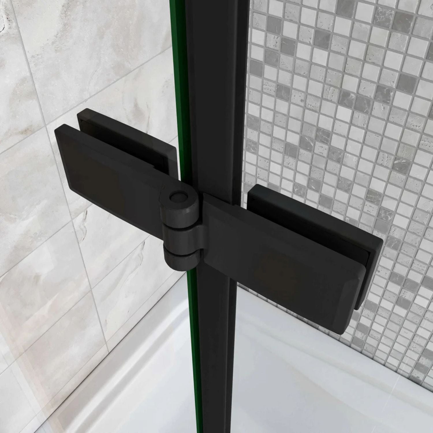 Detail pántu skladacej vaňovej zásteny