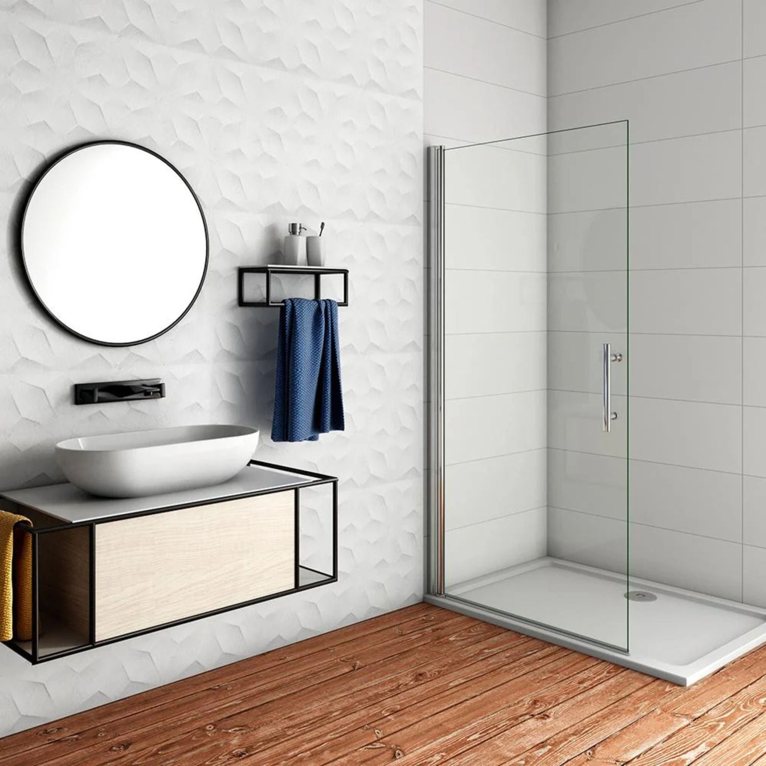 Walk-in sprchová zástena 6 mm chróm číre sklo – moderný minimalistický dizajn